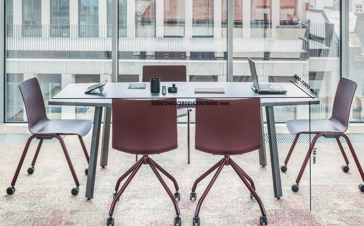 Solera – Barrel Shaped Meeting Table With White Legs Solera – Barrel Shaped Meeting Table With White Legs