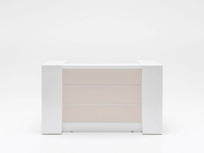 Alba 1 – Reception Desk In White With Multiple Front Finishes 02