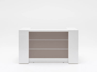 Alba 1 – Reception Desk In White With Multiple Front Finishes 04