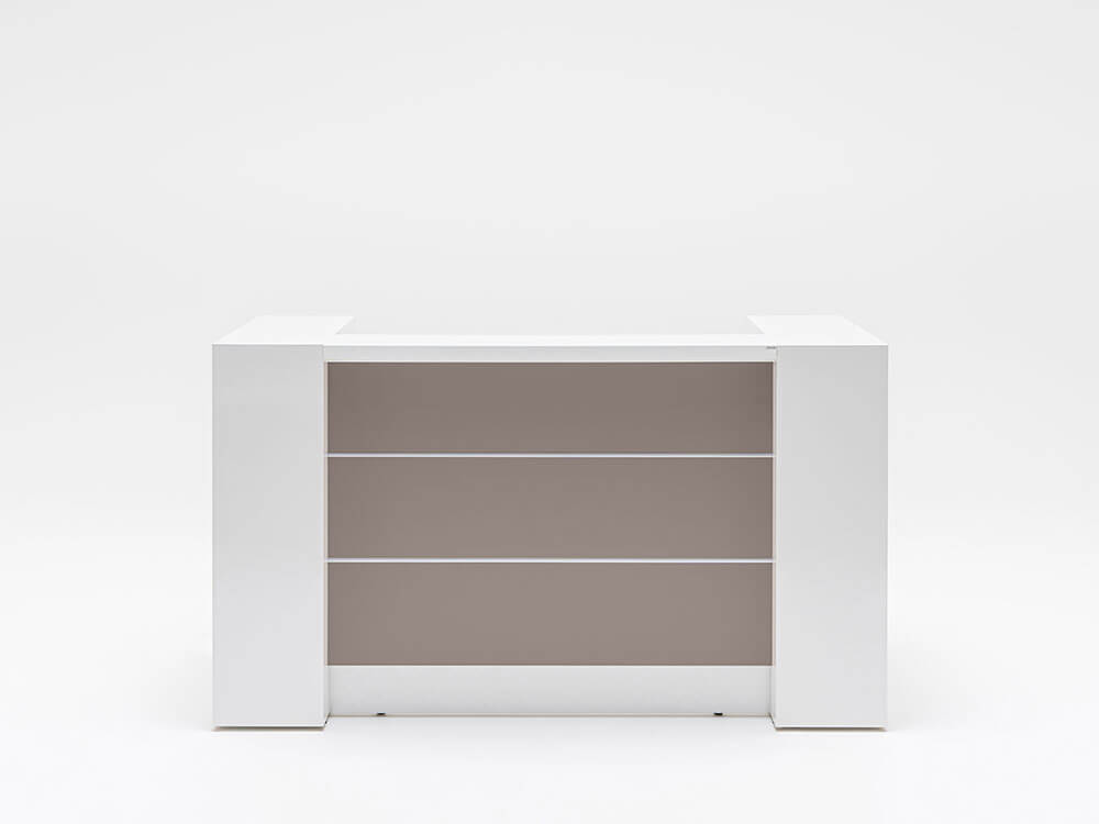 Alba 1 – Reception Desk In White With Multiple Front Finishes 04