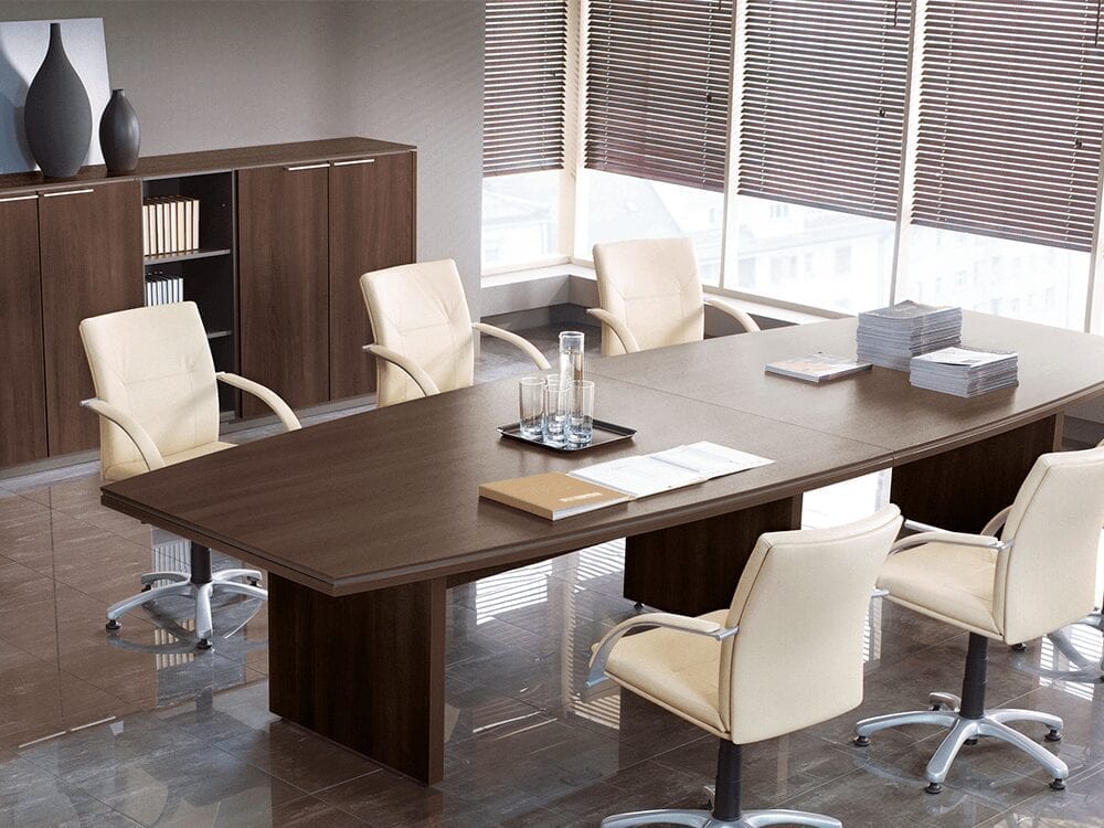 Chalk – Barrel Shaped Boardroom Table Chalk – Barrel Shaped Boardroom Table