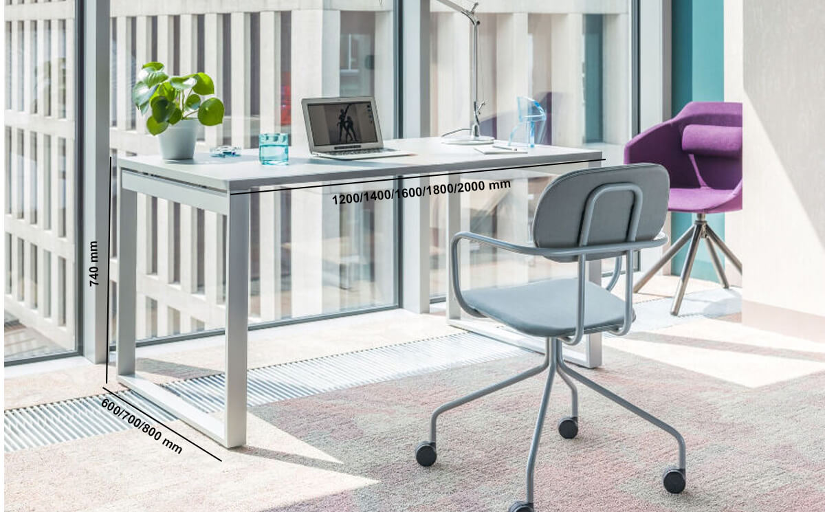 Bella – Office Desk With Ring Leg Bella – Office Desk With Ring Leg