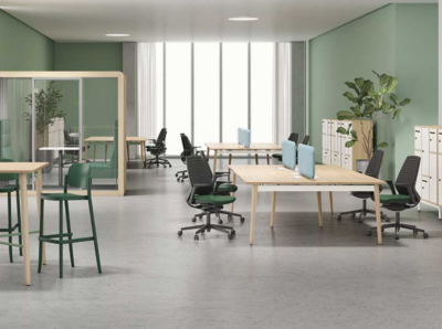 Cora 1 – Wood Finish Operational Office Desk Range With Optional Return & Storage Unit 01 Img