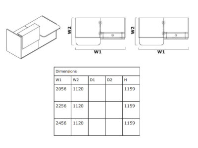 Andreas 4 – Reception Desk with DDA approved Wheelchair Access