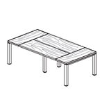 Medium Rectangular Shape Table (8 and 10 Persons)