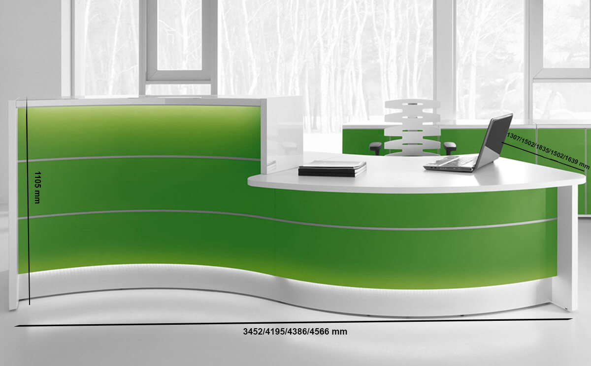 Lois – Wave Reception Desk In Orange Lacquered Front Size Img Lois – Wave Reception Desk In Orange Lacquered Front Size Img