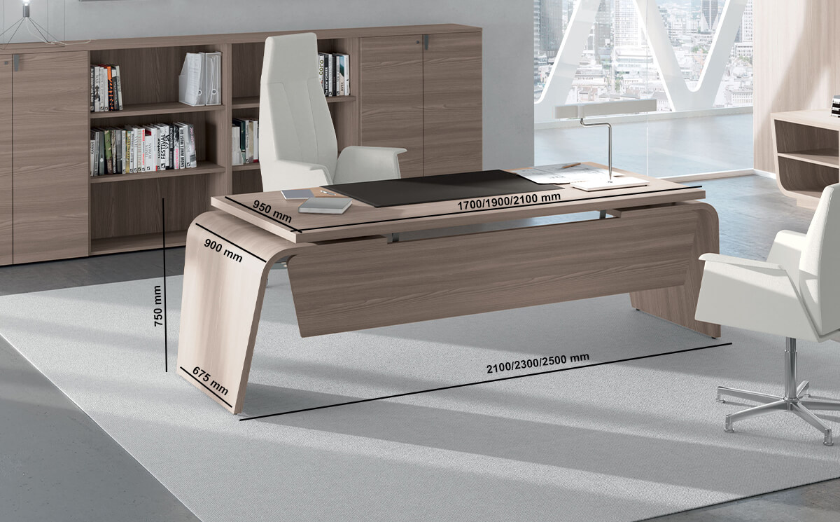 Oxford 3 – Wood Finish Executive Desk With Optional Return And Leather Pad Update Size Oxford 3 – Wood Finish Executive Desk With Optional Return And Leather Pad Update Size