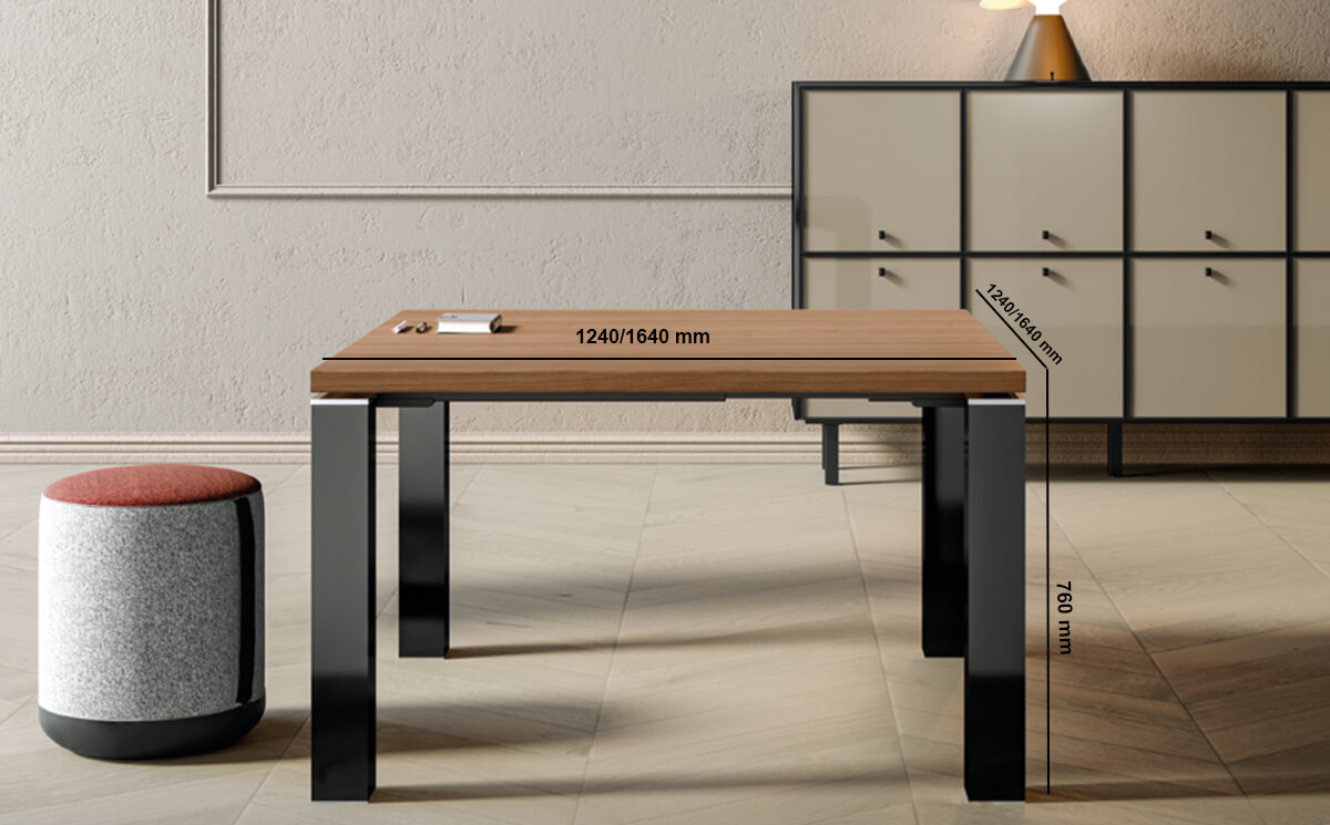 Polar – Square And Rectangular Shape Meeting Table With White Legs Polar – Square And Rectangular Shape Meeting Table With White Legs