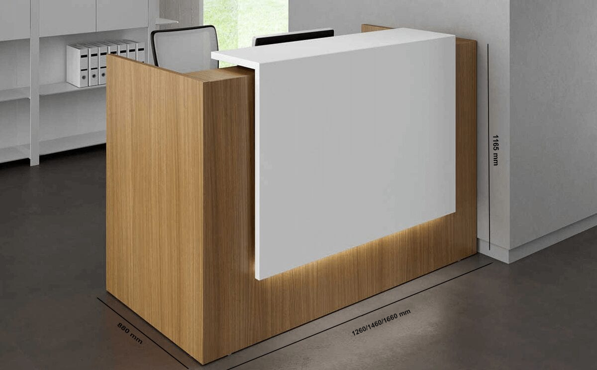 Roman 1 – Straight Reception Desk In White Size Img Roman 1 – Straight Reception Desk In White Size Img