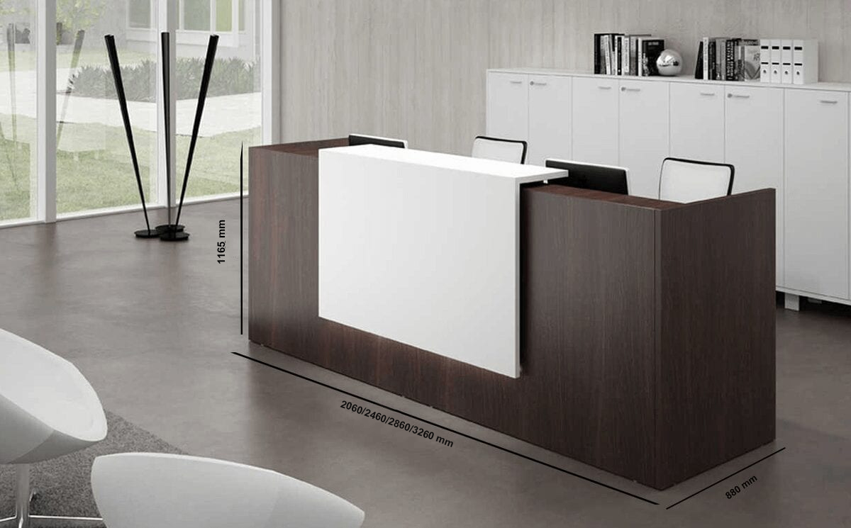 Roman 2 – Reception Desk With Overhang Panel And Side Panels Size Im Roman 2 – Reception Desk With Overhang Panel And Side Panels Size Im