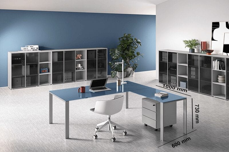 Alexia – U-Leg Glass Executive Desk with Optional Return Alexia – U-Leg Glass Executive Desk with Optional Return