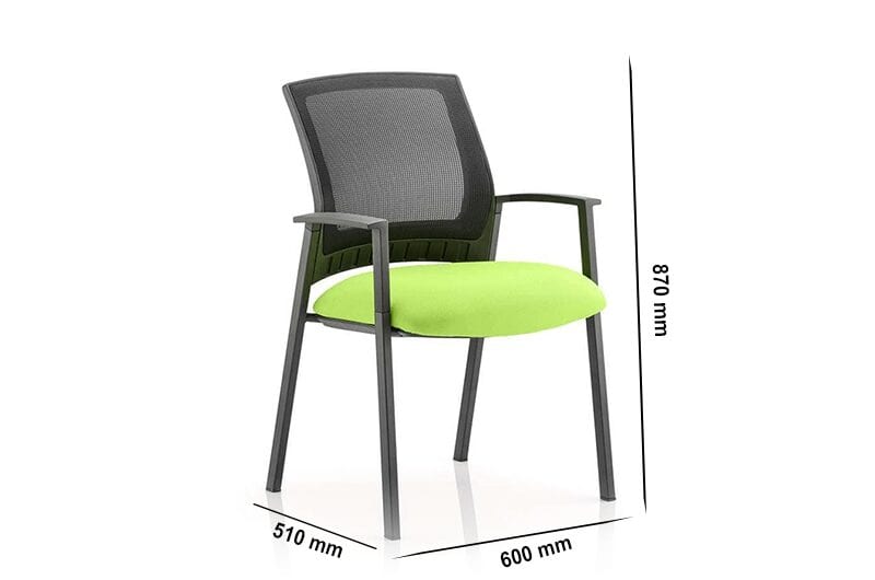 Posto – Visitor Chair with Black Mesh Back and Arms Posto – Visitor Chair with Black Mesh Back and Arms