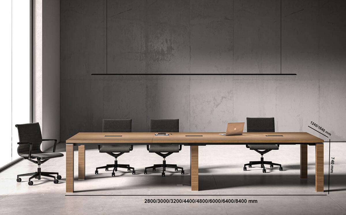 Amelia – Wood Finish Straight Meeting Table 01 Amelia – Wood Finish Straight Meeting Table 01