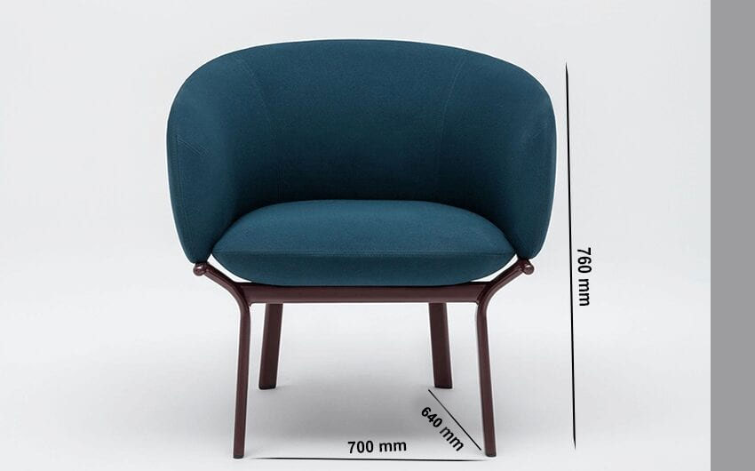 Apollo – Metal Frame Single Seater Armchair In Multicolour Apollo – Metal Frame Single Seater Armchair In Multicolour
