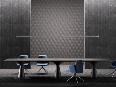 Banks – Oak Boardroom Table With Curved Edges Main