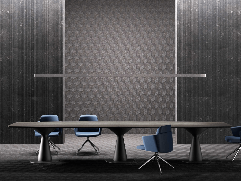 Banks – Oak Boardroom Table With Curved Edges Main