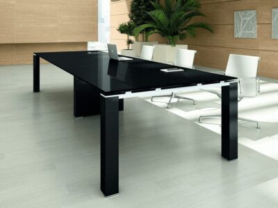 Elegante 5 - Square and Rectangular Shape Glass Top Conference Table