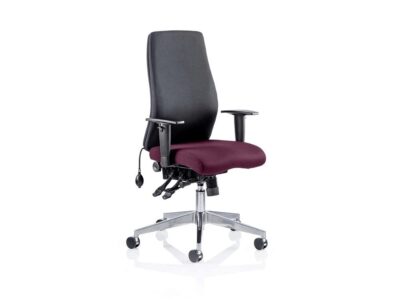Nyra – Curved Bonded Leather and Fabric Executive Chair