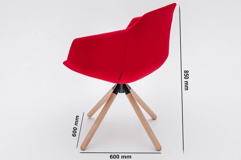Monroe – Multicolour Armchair with Wood Finish Trestle Base Monroe – Multicolour Armchair with Wood Finish Trestle Base