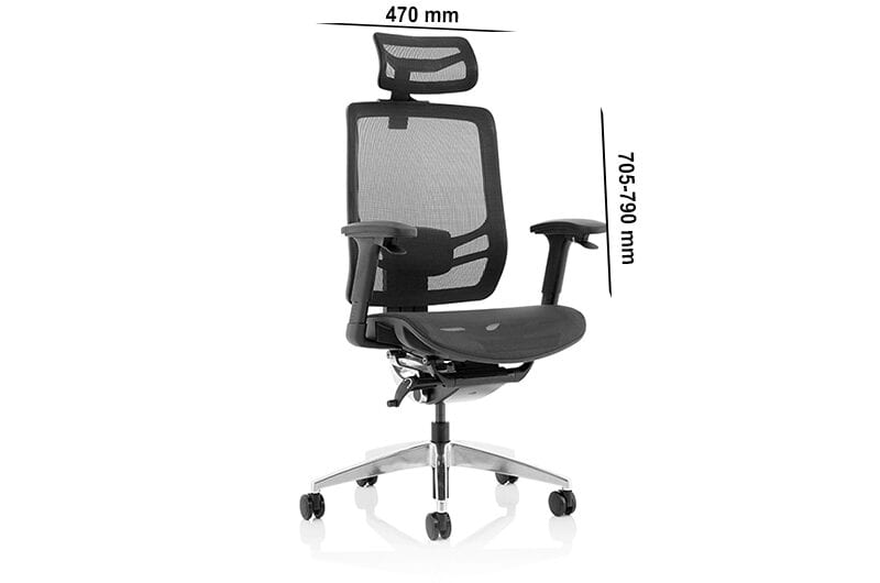 Milton – Black Mesh Executive Chair with Headrest Milton – Black Mesh Executive Chair with Headrest