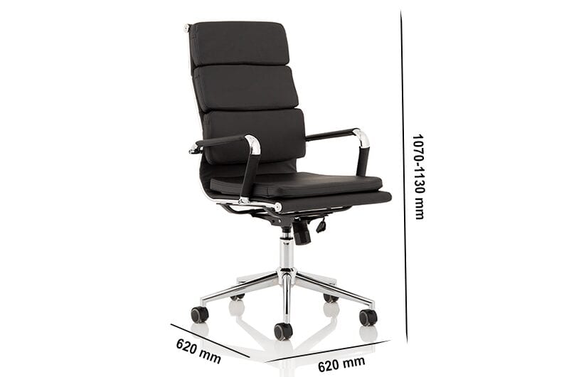 Milan – Black Leather Chrome Executive Chair Milan – Black Leather Chrome Executive Chair