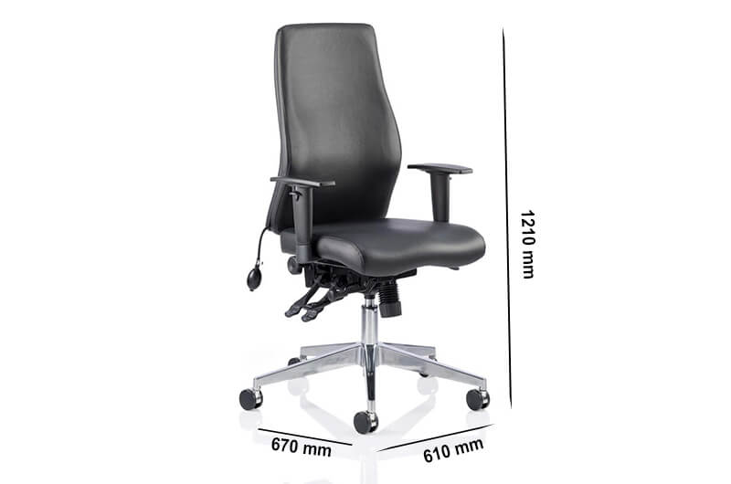 Nyra – Curved Bonded Leather Executive Chair Size Nyra – Curved Bonded Leather Executive Chair