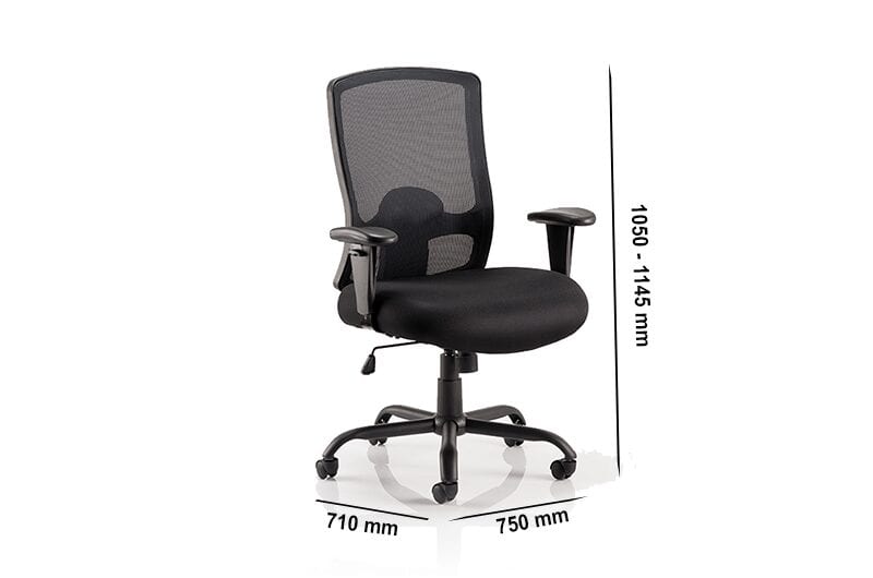 Oregon HD – Black Mesh Back Operator Office Chair with Adjustable Arms Oregon HD – Black Mesh Back Operator Office Chair with Adjustable Arms