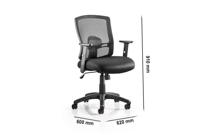 Oregon – Task Operator Office Chair in Black Mesh with Arms Oregon – Task Operator Office Chair in Black Mesh with Arms