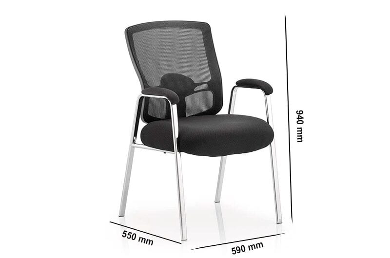 Oregon – Straight Chrome Leg Visitor Chair with Mesh Back Oregon – Straight Chrome Leg Visitor Chair with Mesh Back