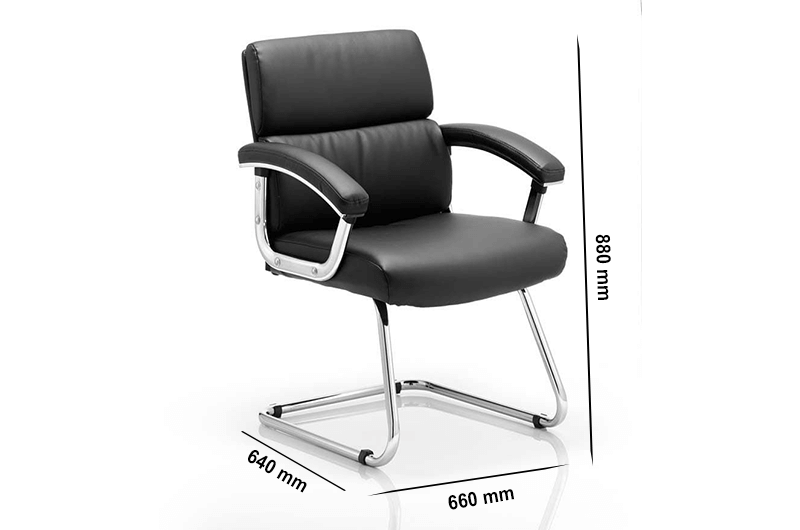 Slade – Leather Executive Cantilever Visitor Chair Size Slade – Leather Executive Cantilever Visitor Chair