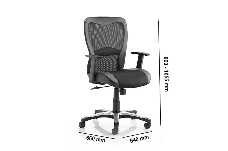Lucius – Executive Chair with Mesh and Black Leather Lucius – Executive Chair with Mesh and Black Leather