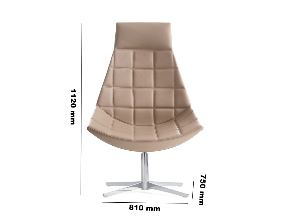 High Back 4 Star Squared Stitching Dimensions High Back 4 Star Squared Stitching Dimensions