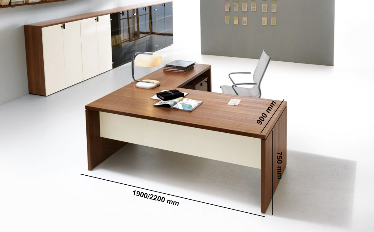 Brando – Executive Desk With Panelled Leg And Optional Return Brando – Executive Desk With Panelled Leg And Optional Return