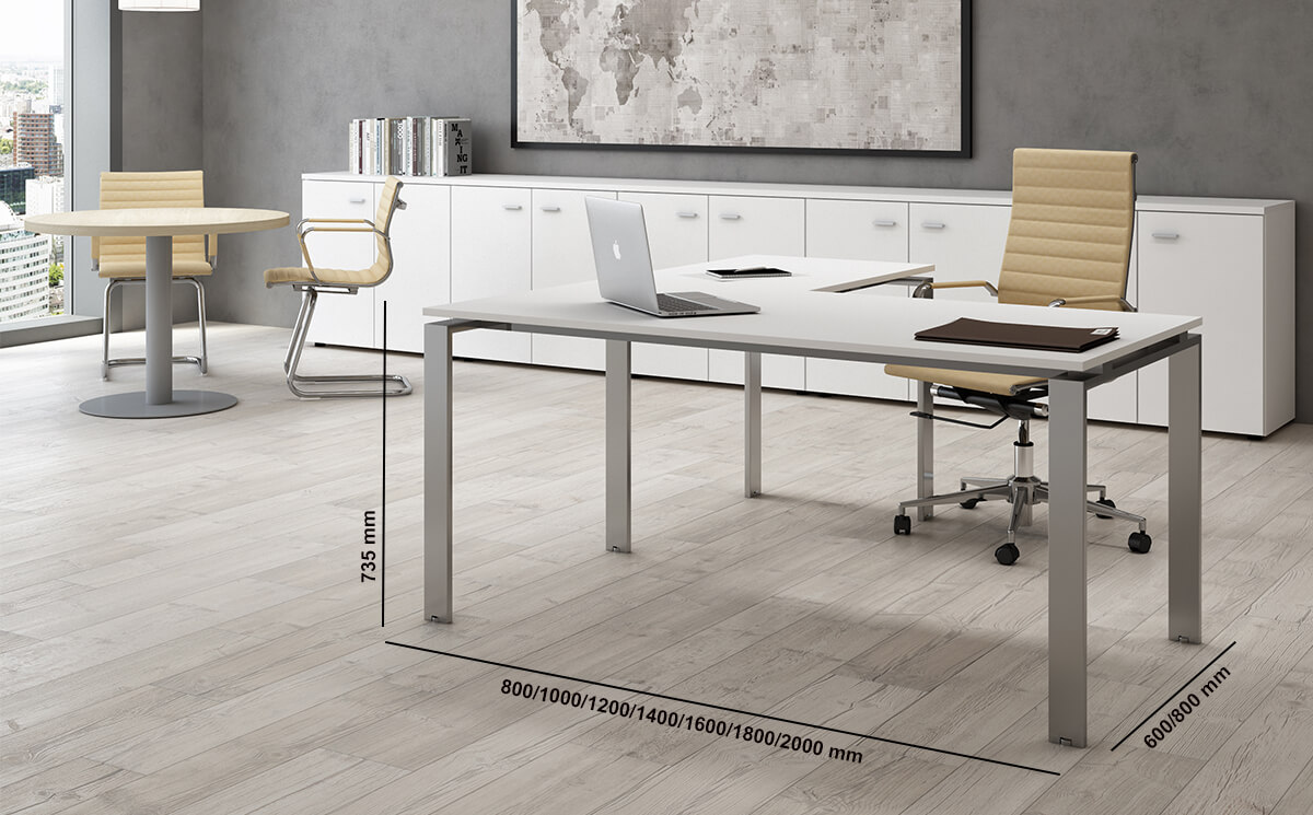 Dante – U Leg Sturdy Office Executive Desk With Optional Return & Pedestal Dante – U Leg Sturdy Office Executive Desk With Optional Return & Pedestal