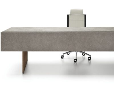 Darcey Prestigious Executive Desk with Porcelain Top and Optional Return & Credenza Unit
