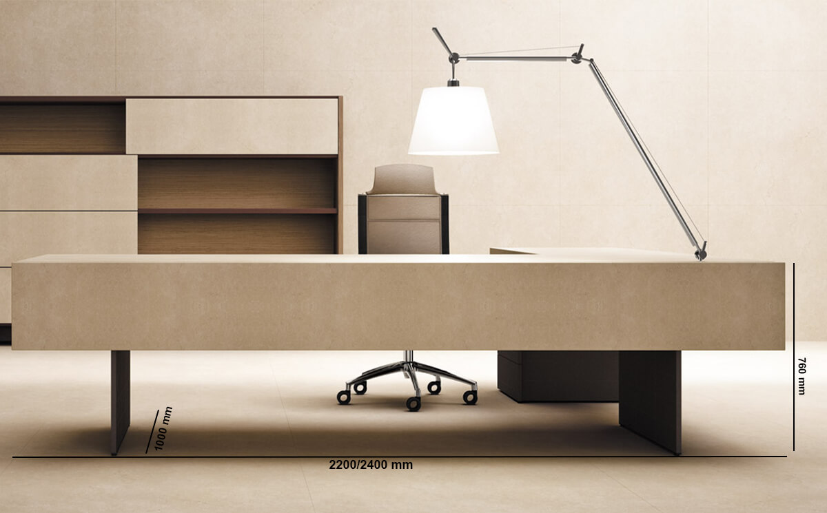 Darcey Prestigious Executive Desk With Porcelain Top And Optional Return & Credenza Unit Darcey Prestigious Executive Desk With Porcelain Top And Optional Return & Credenza Unit