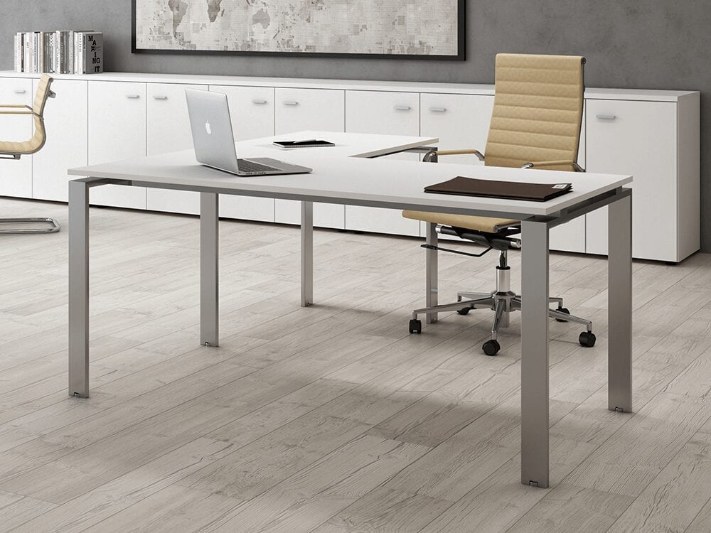 Dante - U Leg Sturdy Office Executive Desk with Optional Return & Pedestal Dante - U Leg Sturdy Office Executive Desk with Optional Return & Pedestal