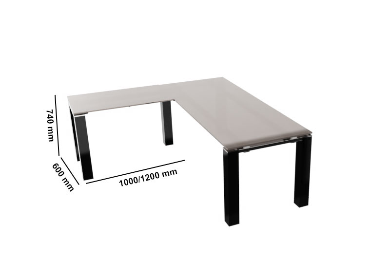 Elegante Elegant Toughened Glass Top Executive Desk With Optional Return Size Img 01 Elegante Elegant Toughened Glass Top Executive Desk With Optional Return Size Img 01