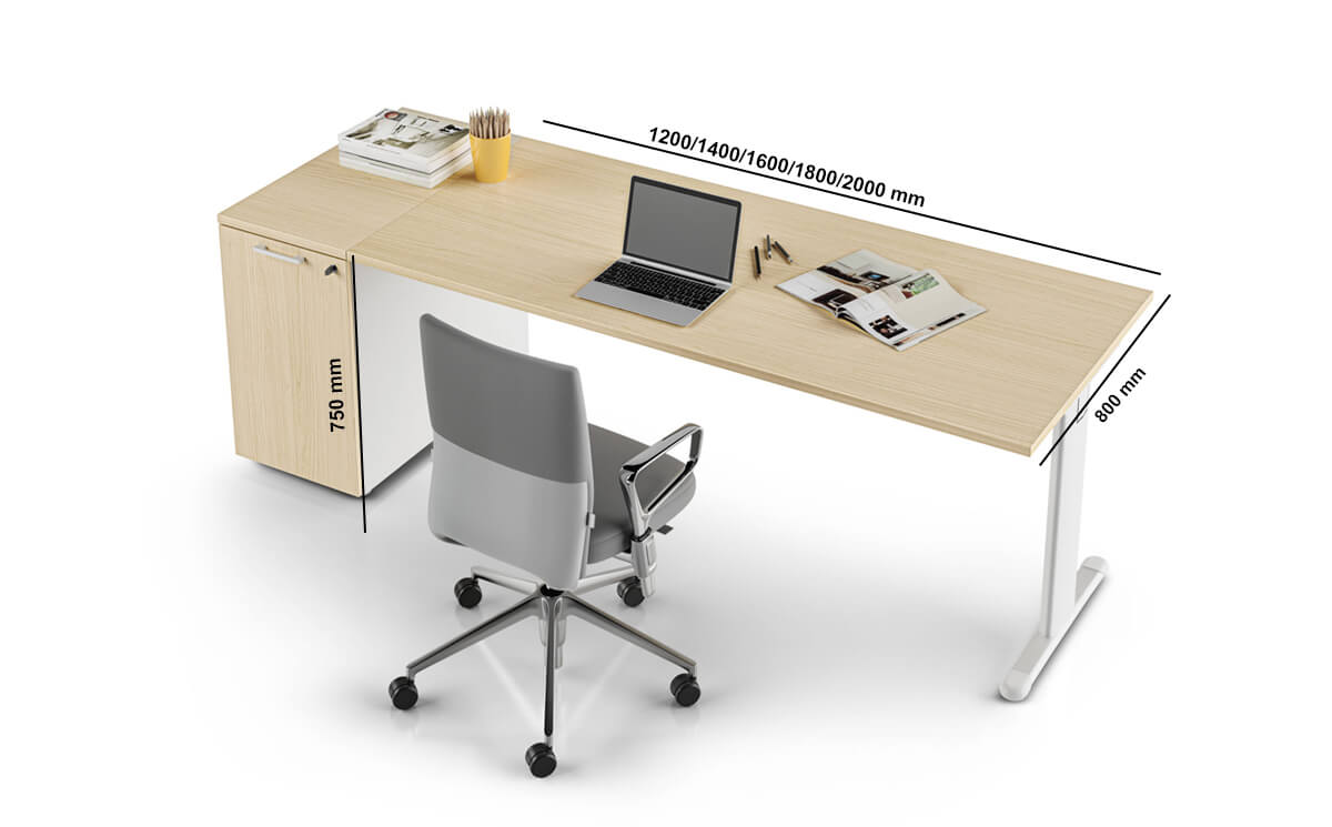 Juna – T Leg Office Desk With Optional Storage And Cable Management Size Im Juna – T Leg Office Desk With Optional Storage And Cable Management Size Im