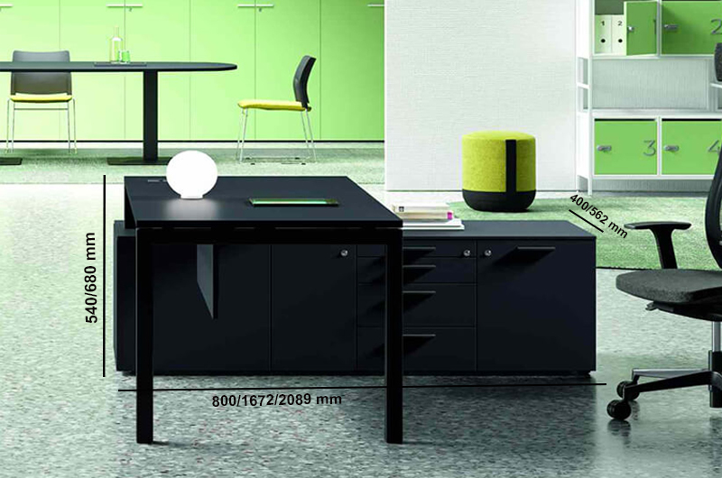 Nicolo – Executive Desk With Goalpost U Leg & Optional Credenza Unit 01 Nicolo – Executive Desk With Goalpost U Leg & Optional Credenza Unit 01