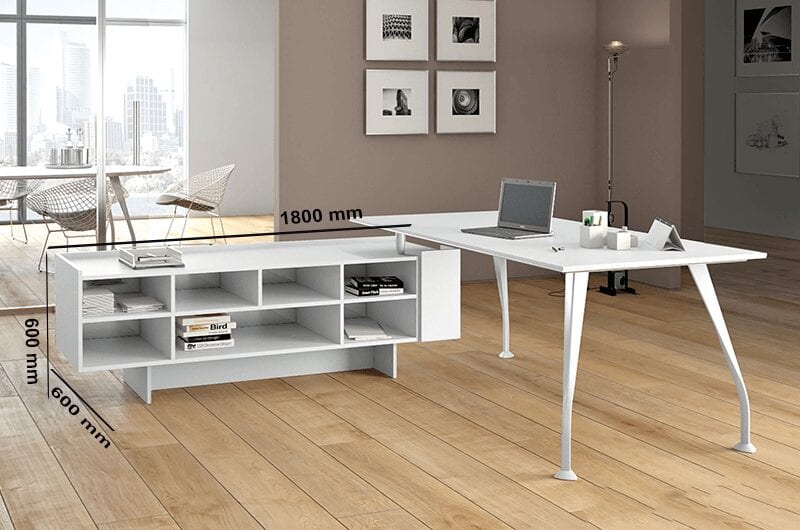Zeta Executive Desk with stylish legs with Optional Return & Credenza Unit Zeta Executive Desk with stylish legs with Optional Return & Credenza Unit