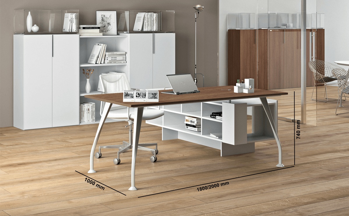 Zeta Executive Desk With Stylish Legs Size Image (1) Zeta Executive Desk With Stylish Legs Size Image (1)