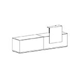 Luxor – Elegant Reception Desk With Overhang Panel Lagre L800