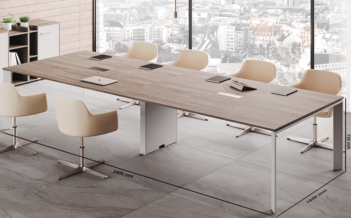 Size Bramante Large Straight Meeting Table Size Bramante Large Straight Meeting Table