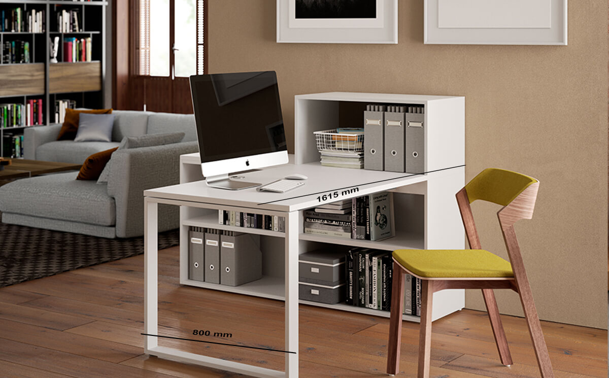 Fresca – Modern Home Office Desk With 5 Shelf Storage Size Fresca – Modern Home Office Desk With 5 Shelf Storage