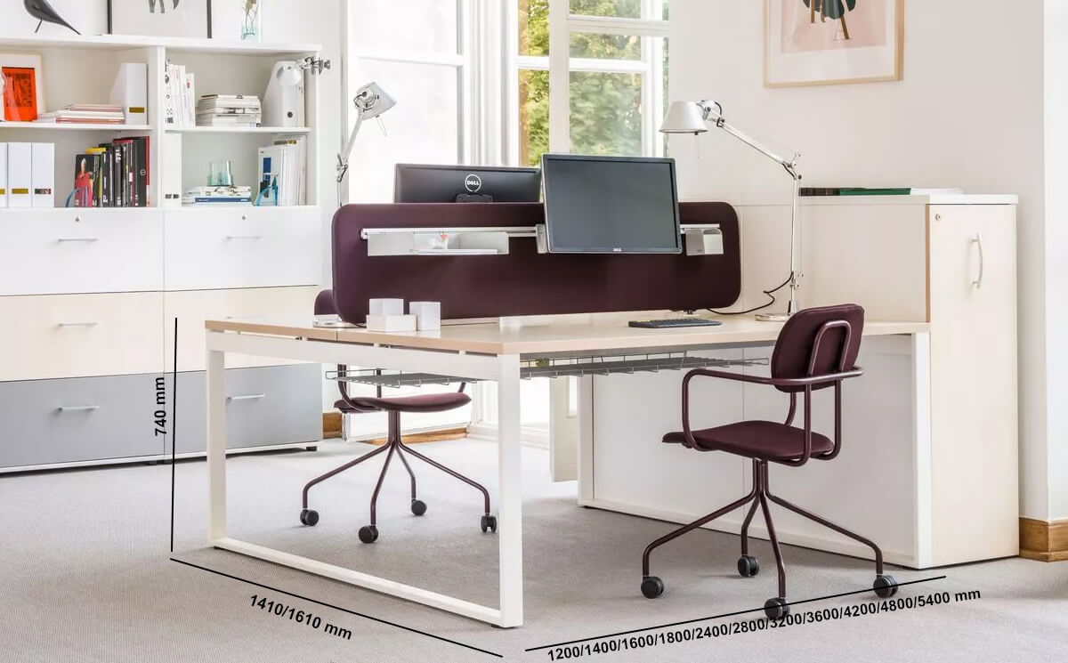Bella 1 Ring Leg Back To Back Desk For 2, 4 And 6 Persons Bella 1 Ring Leg Back To Back Desk For 2, 4 And 6 Persons