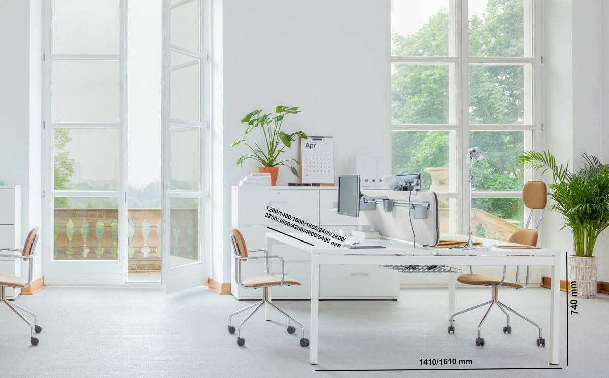 Bloom 1 – Operational Office Desk For 2, 4 And 6 Persons Size Img Bloom 1 – Operational Office Desk For 2, 4 And 6 Persons Size Img