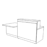 Small Desk with Right Side DDA Access Unit