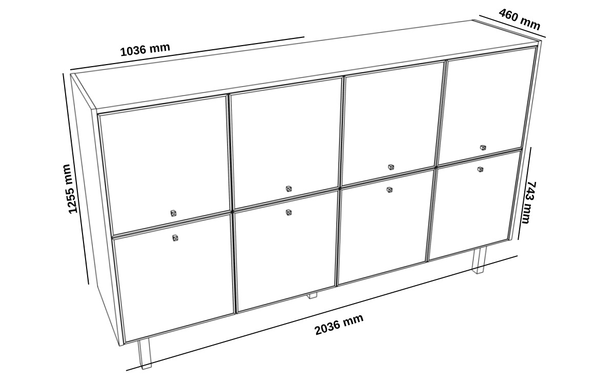 Elegante 3 – Storage Unit With Doors Size Img Elegante 3 – Storage Unit With Doors Size Img