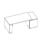 Desk with Supporting Pedestal